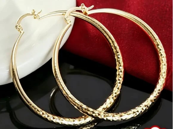 🎉KJØP 1, FÅ 1 GRATIS🎁Diamantslipte hoop-øreringer for kvinner – elegante, glitrende 💎