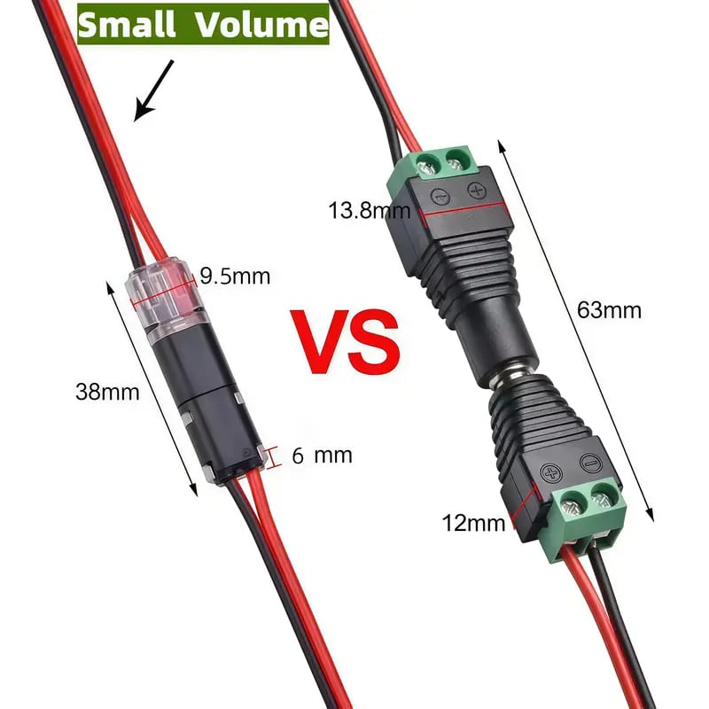 🔥Dobbeltråds pluggbar kontakt for LED-stripelys (2 pinner)