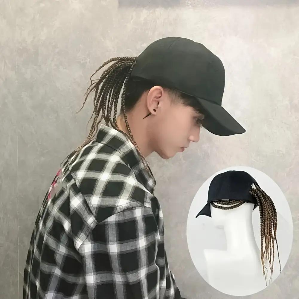 Flettet baseballparykkhette – Trykklås med sikrede dreadlock