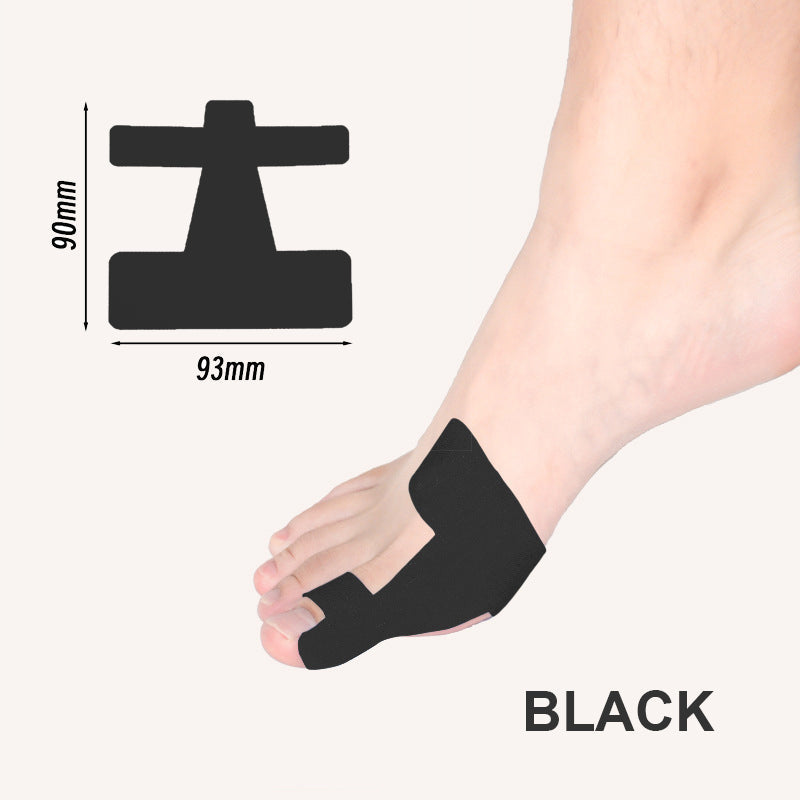 Ferdigskårne kinesiologiske teipbånd, egnet for hallux valgus