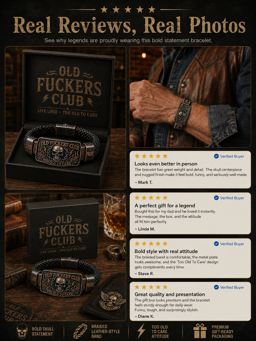 ☠️Gamle guttaklubb og vill frihet🪓 |2026 Limited Edition Vintage Armbånd