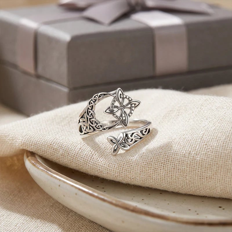 🧡 Åpen ring med keltisk knute ✨