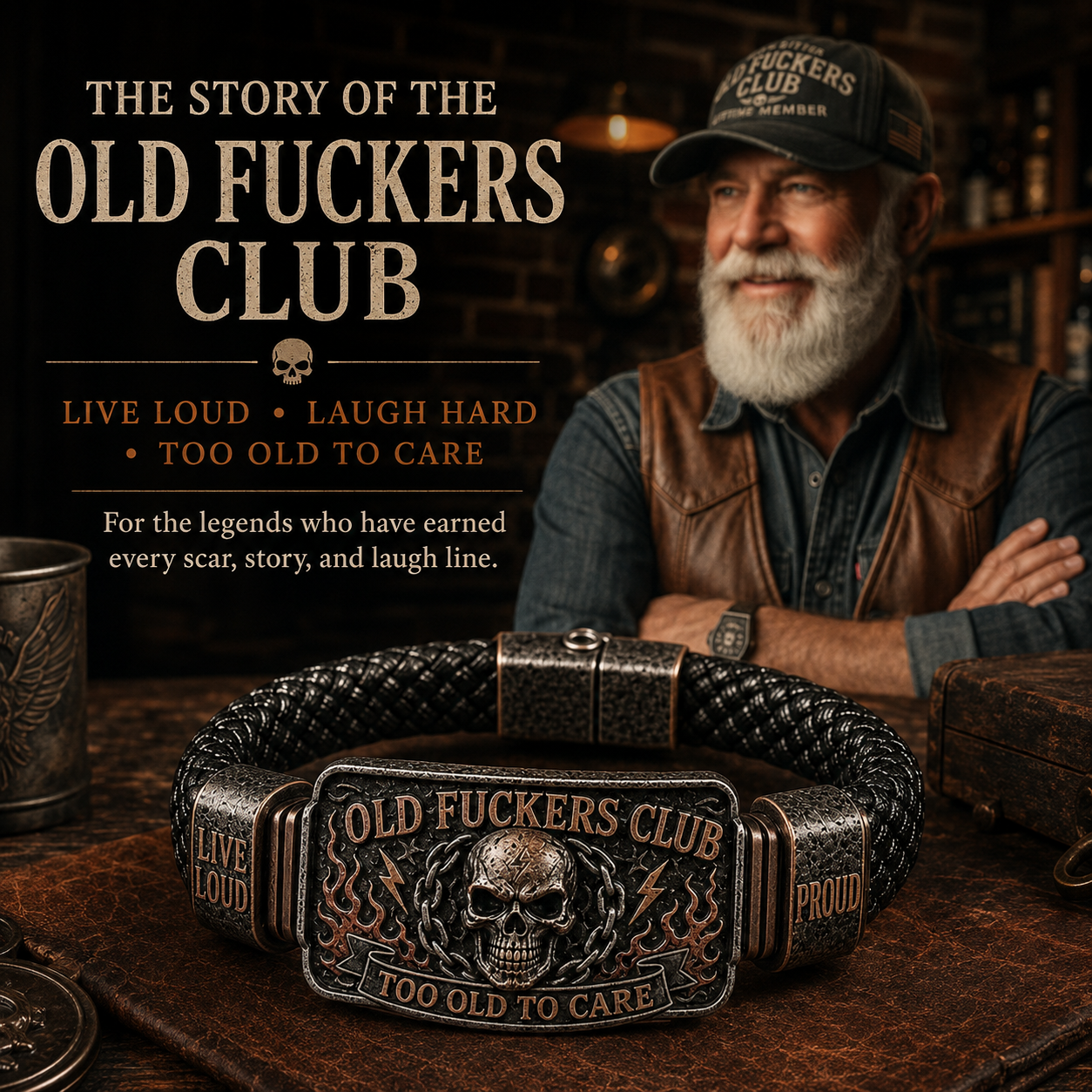 ☠️Gamle guttaklubb og vill frihet🪓 |2026 Limited Edition Vintage Armbånd