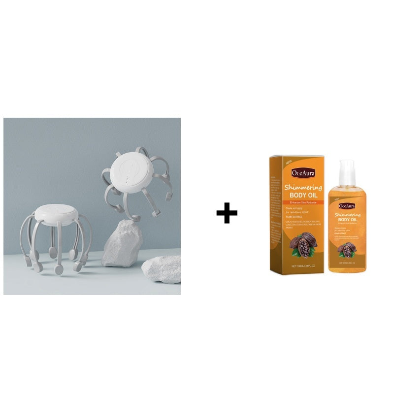 🐙 Få 50 % rabatt nå! 💆‍♂️ Smart Octopus-hodemassasjeapparat – Avslappende elting, flere moduser, bærbart design