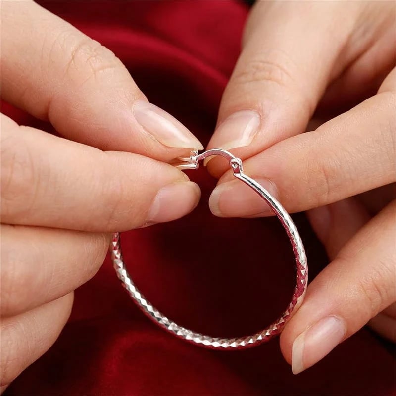 🎉KJØP 1, FÅ 1 GRATIS🎁Diamantslipte hoop-øreringer for kvinner – elegante, glitrende 💎