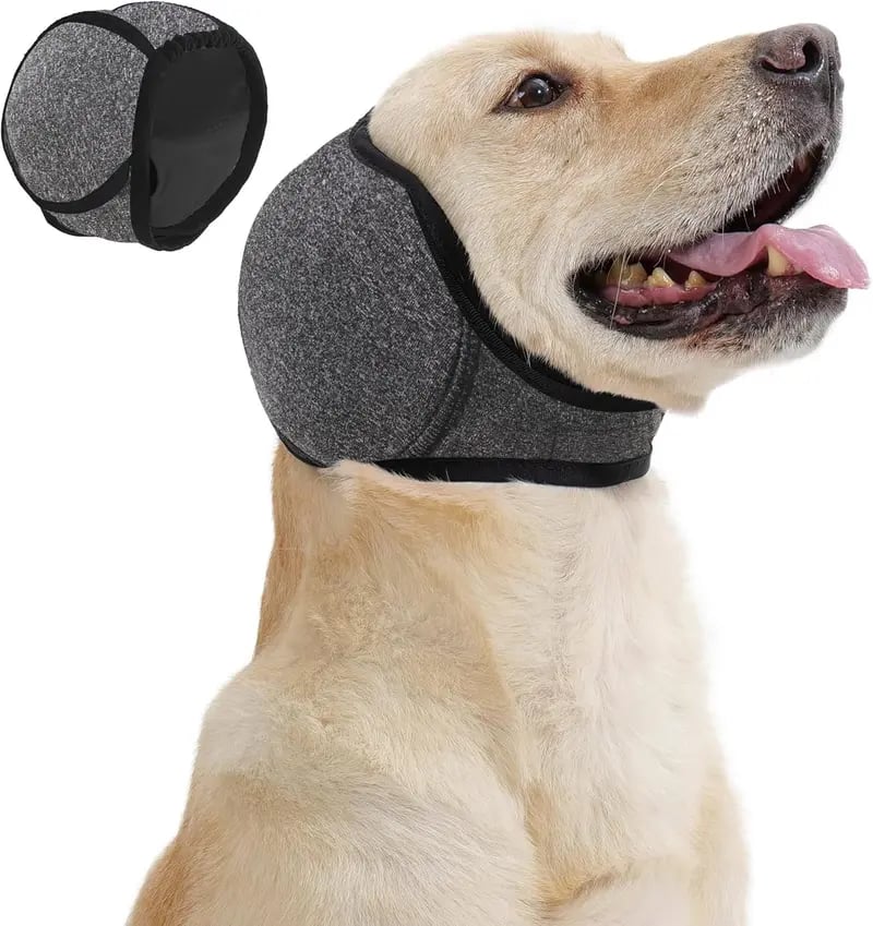 🐶Beroligende ørebeskyttelse/pannebånd for hunder, vanntette badehetter for hund