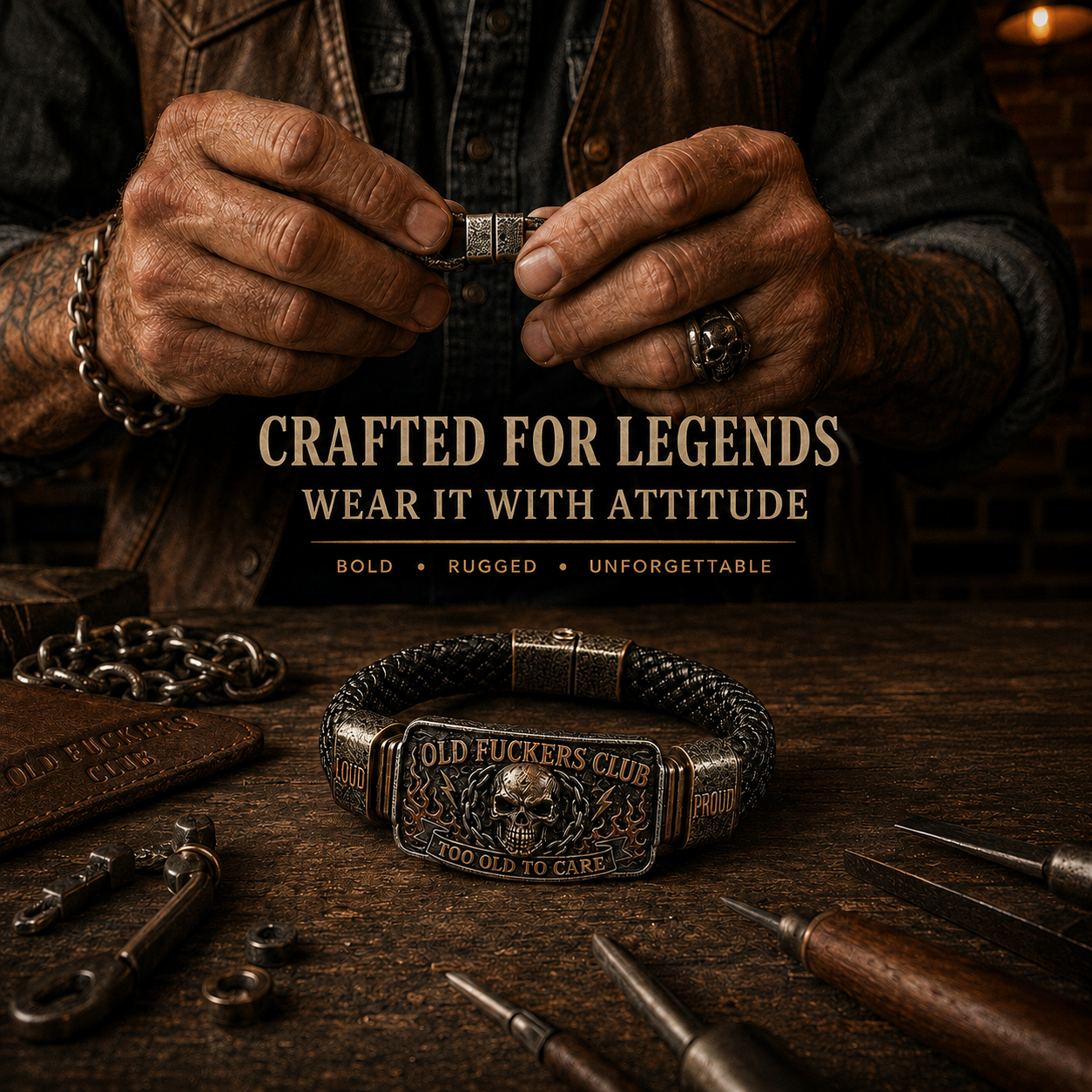 ☠️Gamle guttaklubb og vill frihet🪓 |2026 Limited Edition Vintage Armbånd