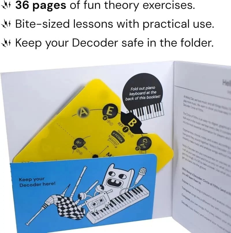 🔥 Siste dag med 50 % rabatt – «Kvintcirkelen»-sett med musikkteorihjul | En praktisk guide til akkorder, tonearter og låtskriving for musikere🎹🎸💕