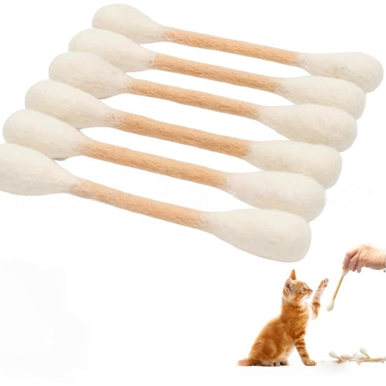 🐾Kjempestor kattemynte-leke med bomullspinne (15 cm) – Håndlaget, slitesterkt, trygt og morsomt.