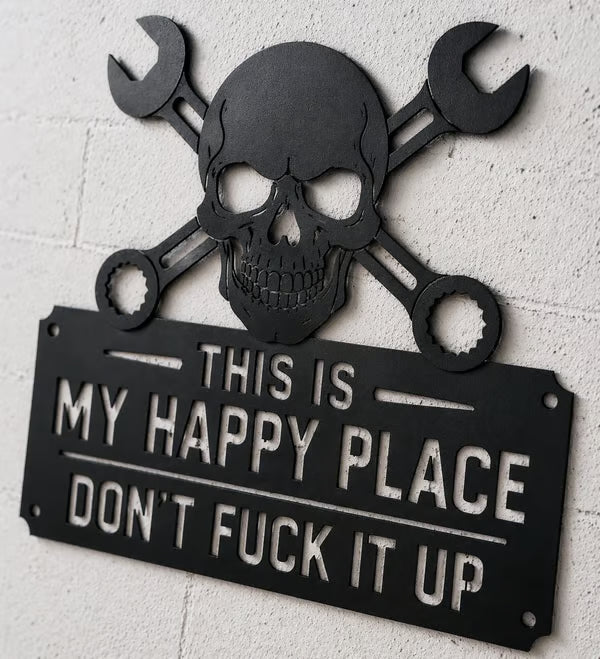 💀🛠️Dette er mitt lykkelige paradis——  🔥 – veggskilt i metall🔥