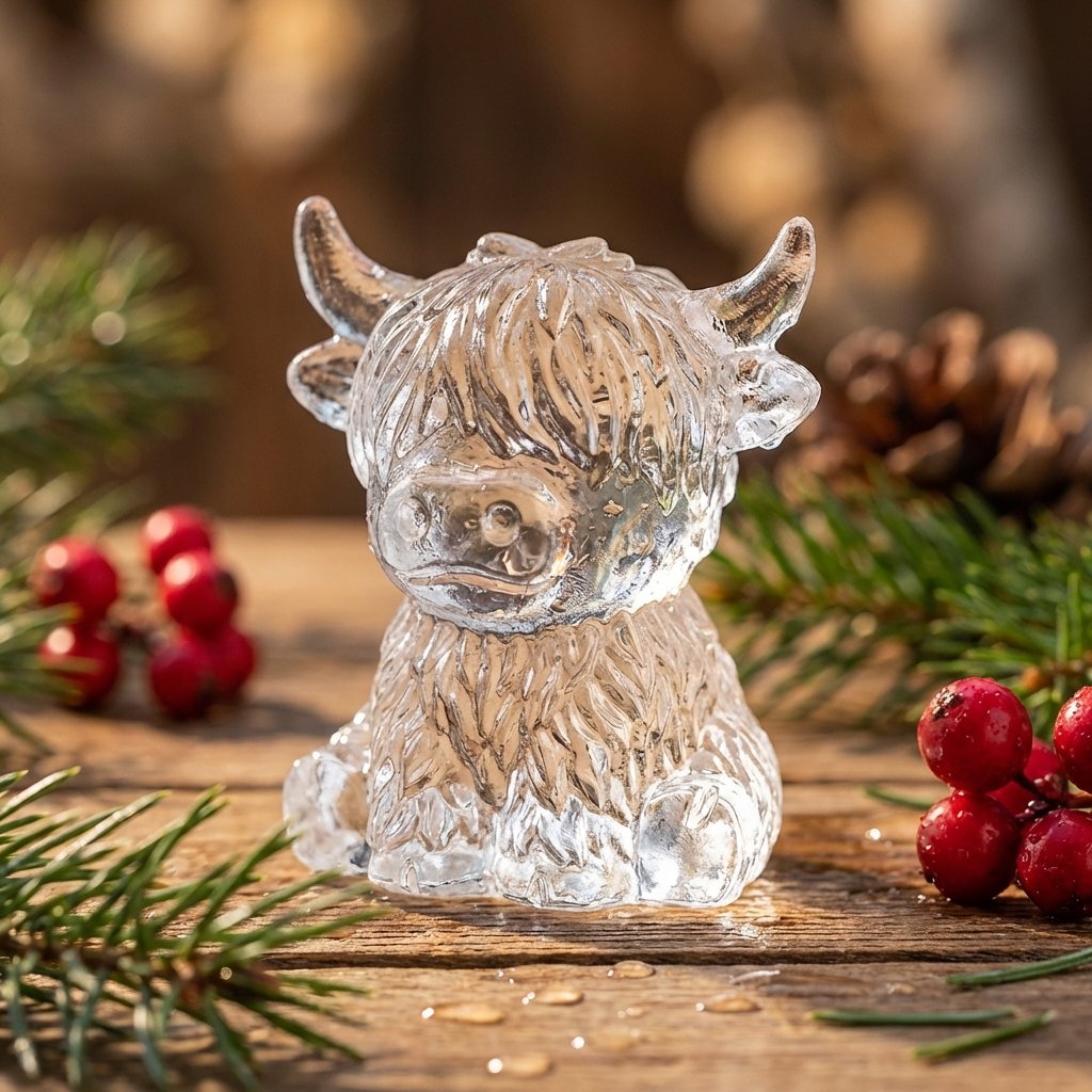 🐮Mini isbitform av Highland Beef til dessert🧊🍪Søte 3D-isbiter, perfekte til drinker, fester og gaver