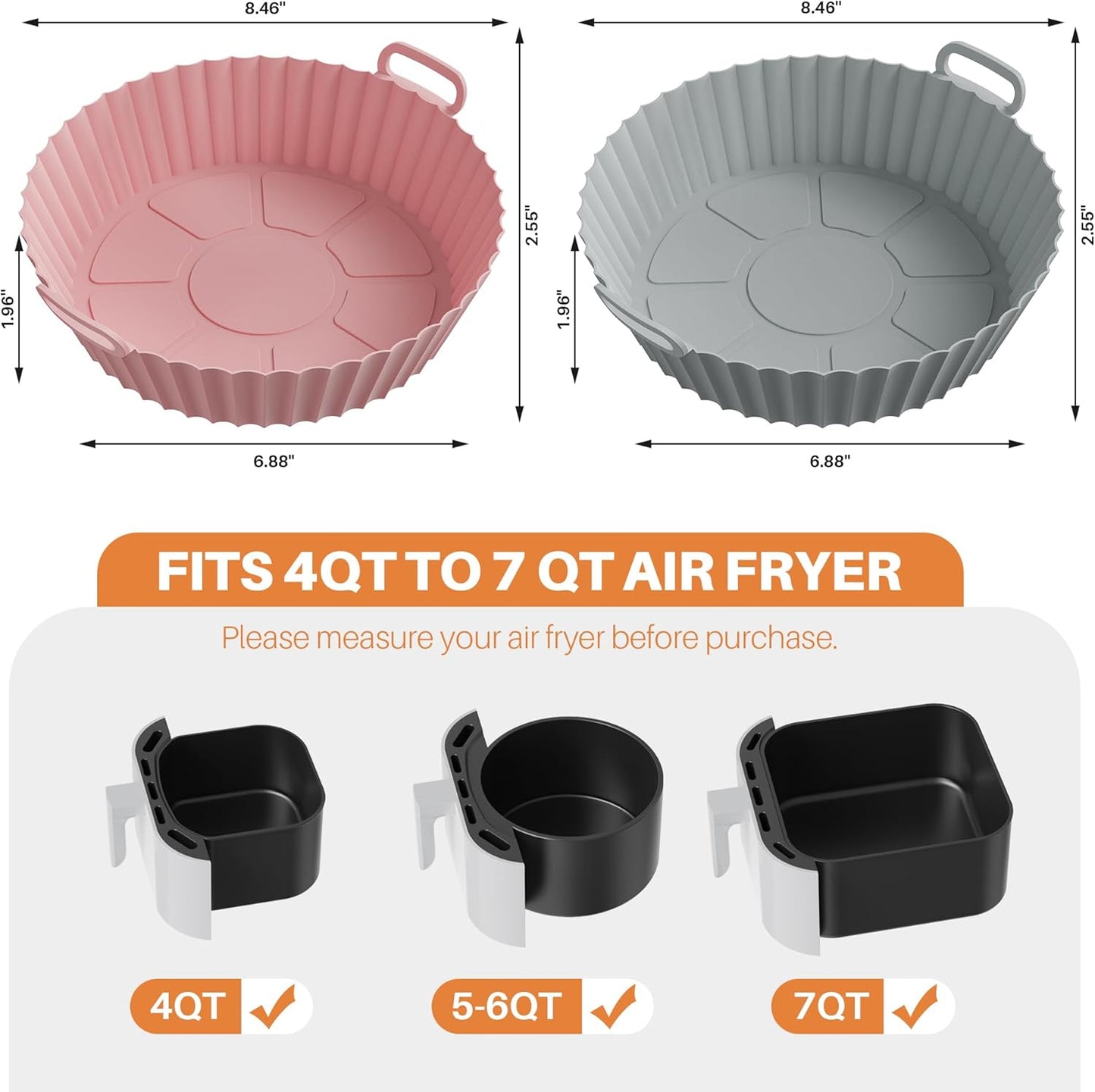 🔥Silikon stekebrett til airfryer🍟