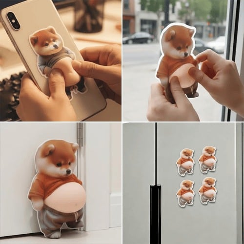 Chubby Shiba Inu antikollisjonsklistremerke