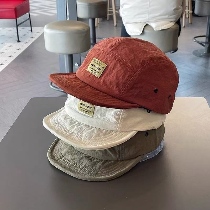 🧢 Retro japansk baseballcaps med trykknapper i gatestil, lett
