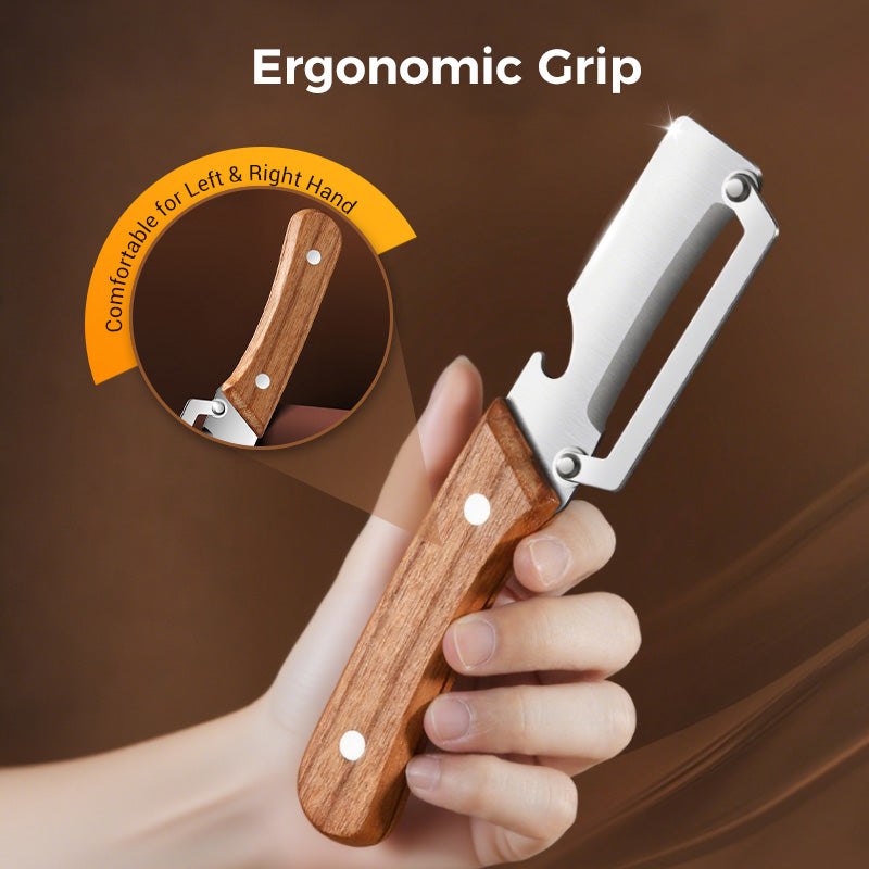 🥕 KJØP 2, FÅ 1 GRATIS! 🔥 Multifunksjonell grønnsaksskreller til kjøkkenet – blad i rustfritt stål, ergonomisk håndtak og perfekt til frukt og grønnsaker ✨
