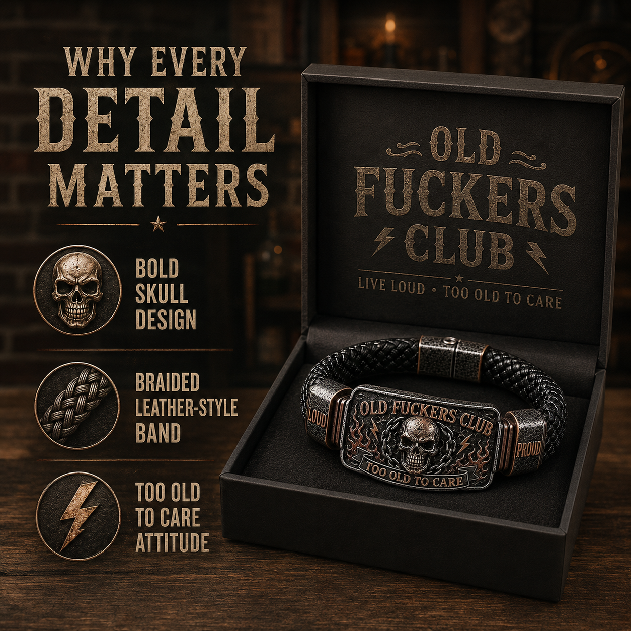 ☠️Gamle guttaklubb og vill frihet🪓 |2026 Limited Edition Vintage Armbånd