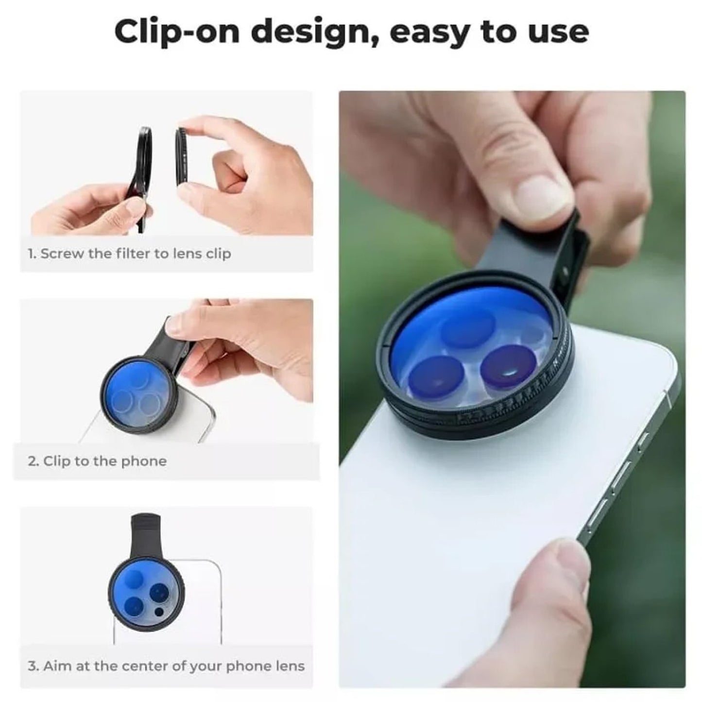 52 mm polarisert smarttelefon