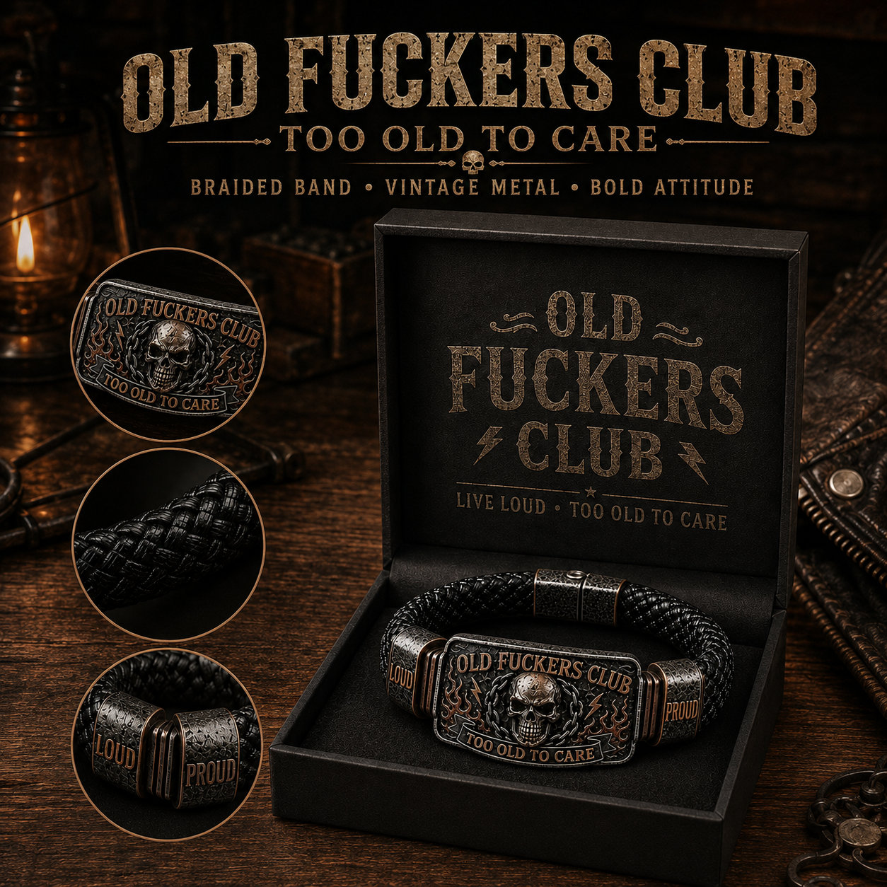 ☠️Gamle guttaklubb og vill frihet🪓 |2026 Limited Edition Vintage Armbånd