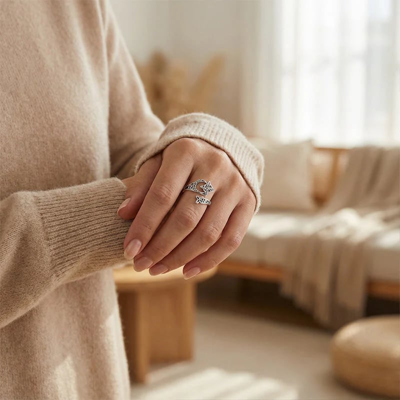 🧡 Åpen ring med keltisk knute ✨