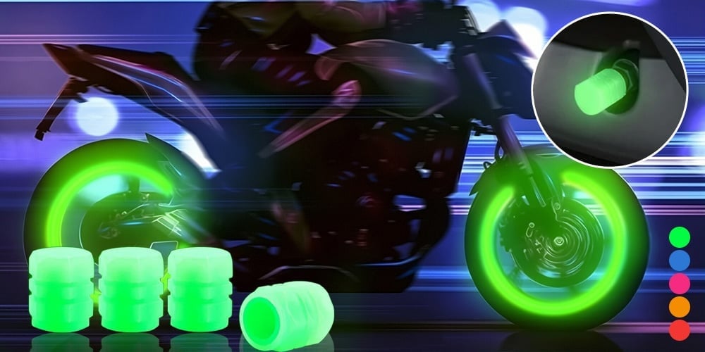 🔥Fluorescerende ventilhetter (pakke med 4)