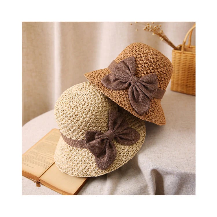 🎀 Siste salgsdag! 49 % RABATT 👒 | Retro stråhatt med sløyfe – sammenleggbar og pustende, et must-have for sommeren.