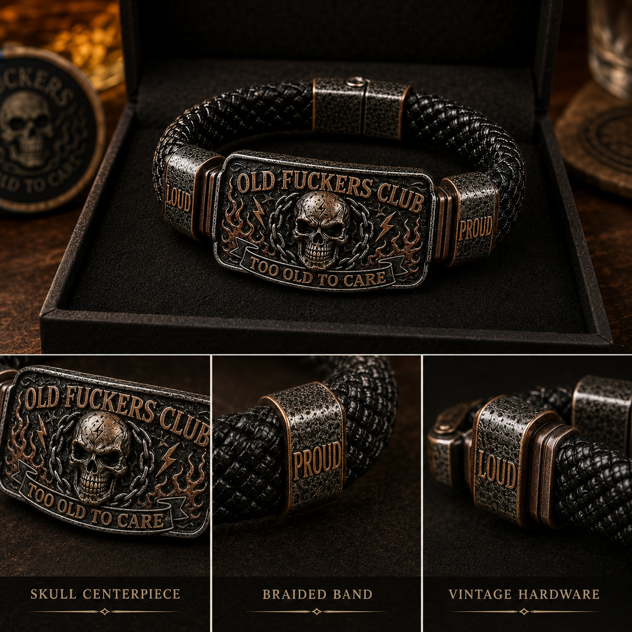 ☠️Gamle guttaklubb og vill frihet🪓 |2026 Limited Edition Vintage Armbånd