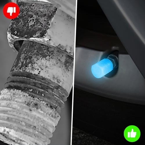 🔥Fluorescerende ventilhetter (pakke med 4)
