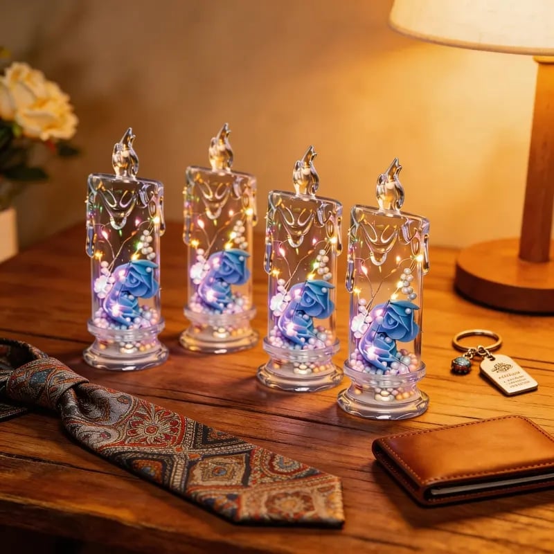 💖 Tidsbegrenset tilbud til morsdagen 🌹 Roseformet lyslampe