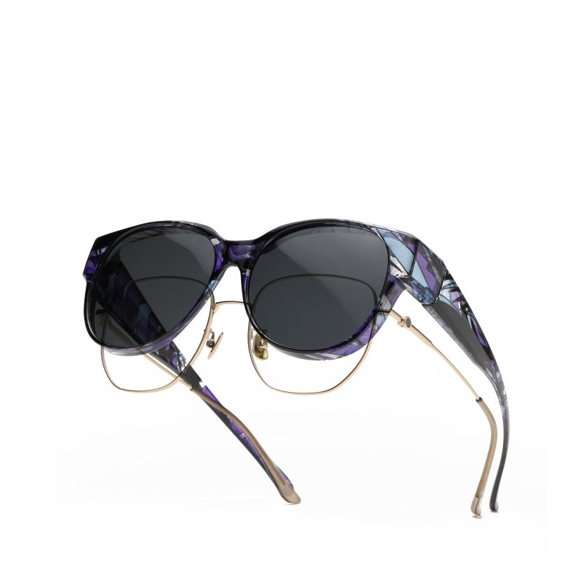 🕶 Nye cat eye-solbriller, store størrelser, polariserte linser, UV400-beskyttelse