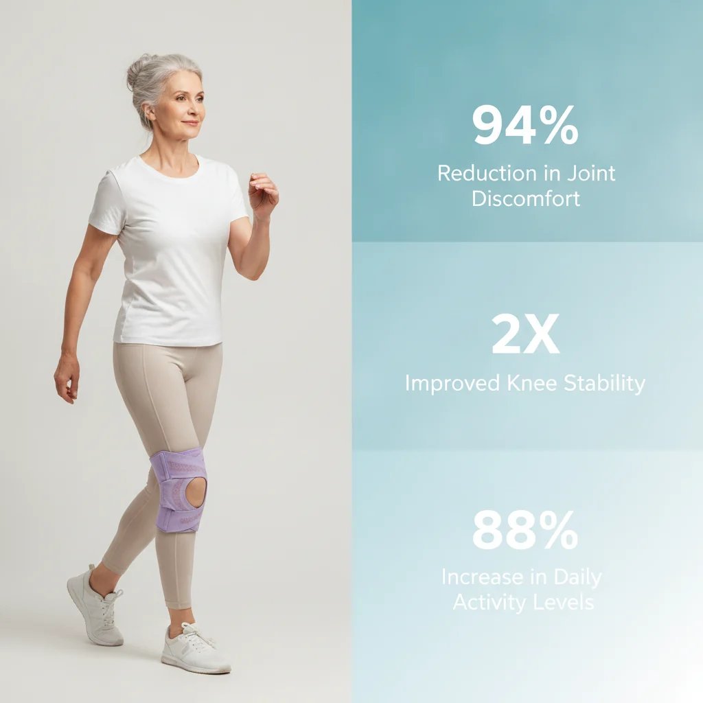 Justerbar kneortose med hengsler og sidestabilisatore
