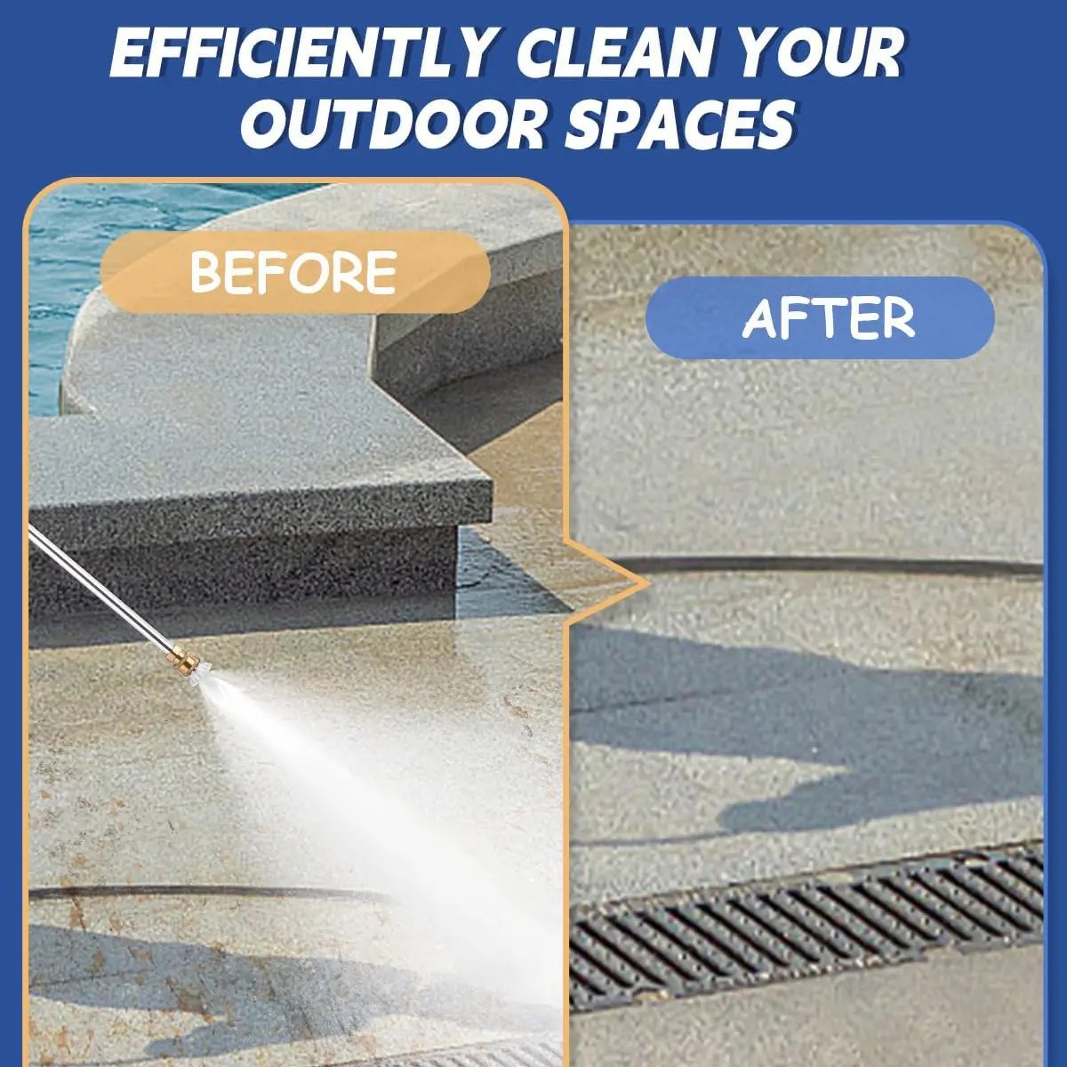 Høytrykksspyler med jetdyse for hageslange