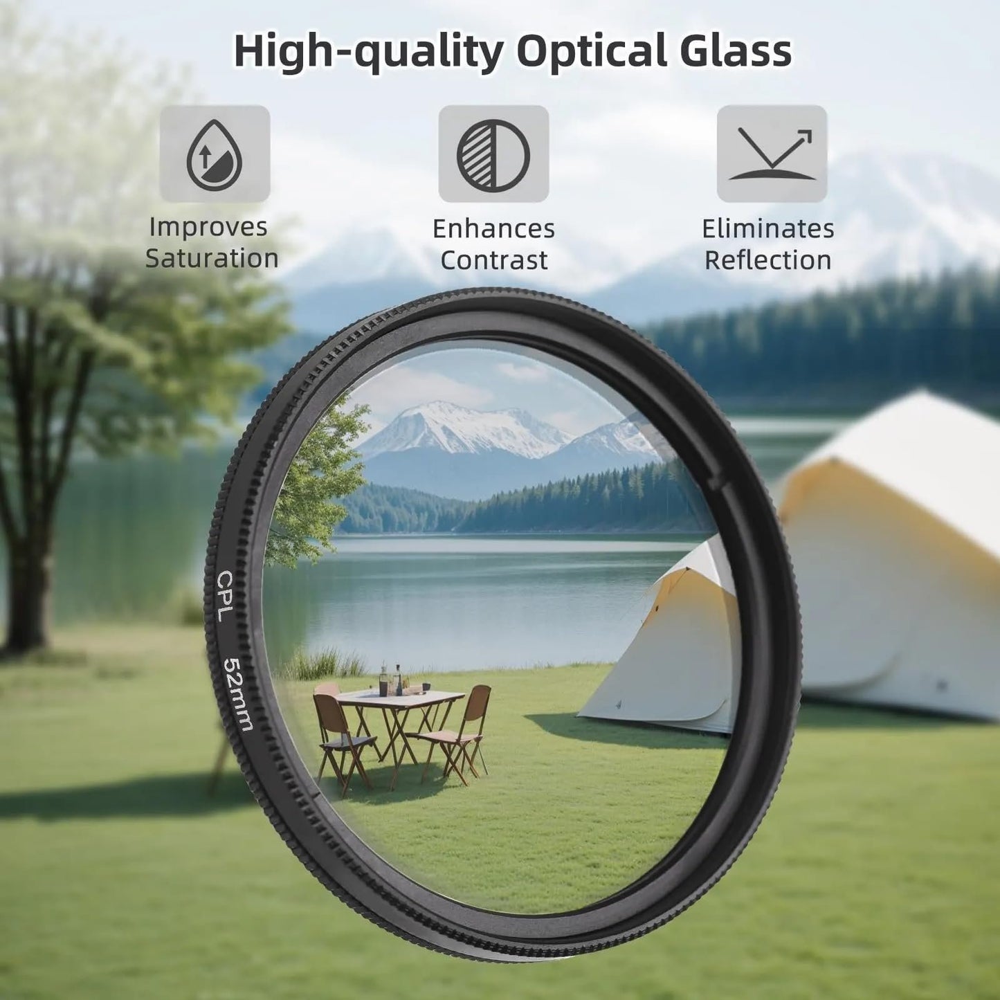52 mm polarisert smarttelefon