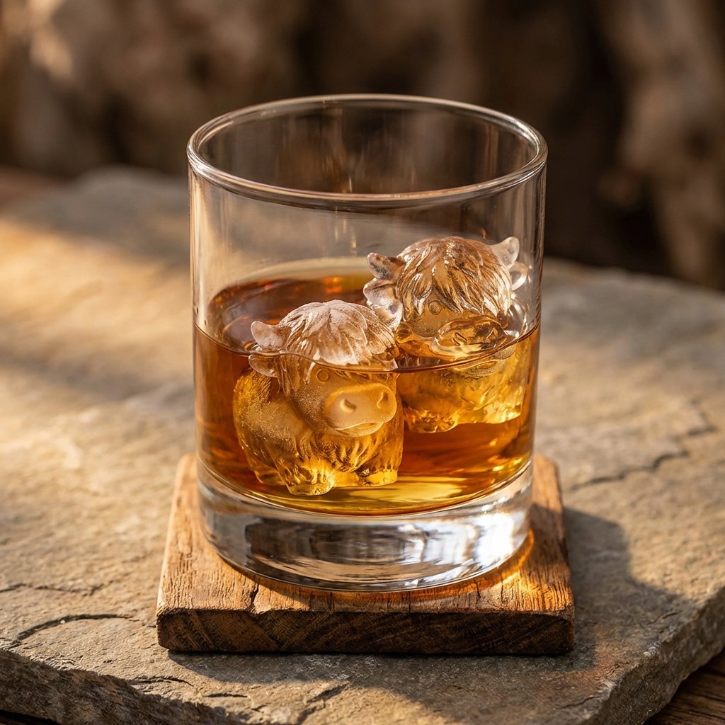 🐮Mini isbitform av Highland Beef til dessert🧊🍪Søte 3D-isbiter, perfekte til drinker, fester og gaver