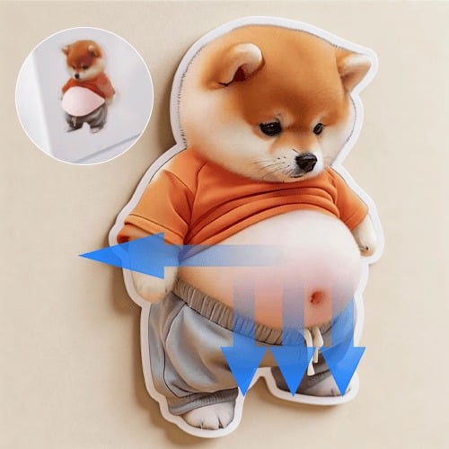 Chubby Shiba Inu antikollisjonsklistremerke