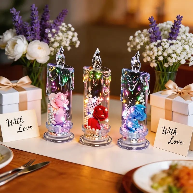 💖 Tidsbegrenset tilbud til morsdagen 🌹 Roseformet lyslampe