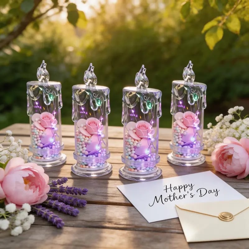 💖 Tidsbegrenset tilbud til morsdagen 🌹 Roseformet lyslampe