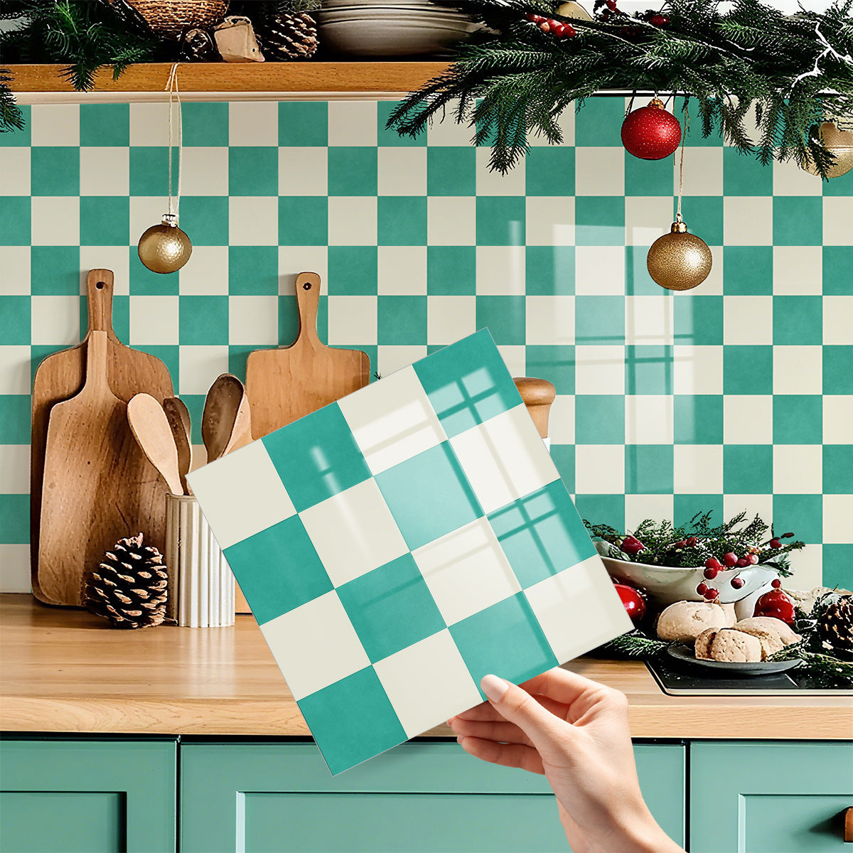 🏠Stickers pour carrelage de cuisine – motif à carreaux, décoration intérieure à faire soi-même