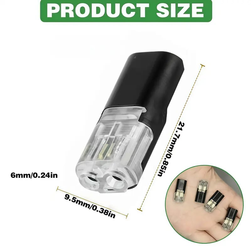 🔥Dobbeltråds pluggbar kontakt for LED-stripelys (2 pinner)