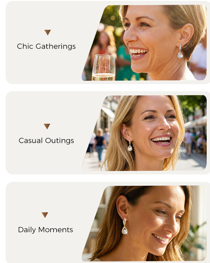 ✨✨Elegante dråpeformede anhengsøreringer