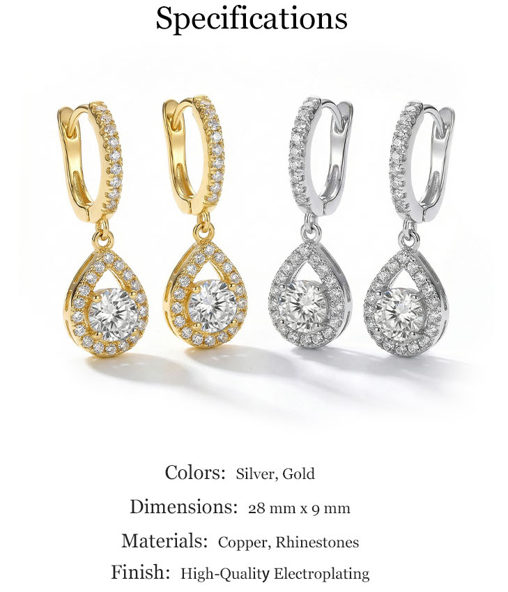 ✨ Elegante dråpeformede øredobber
