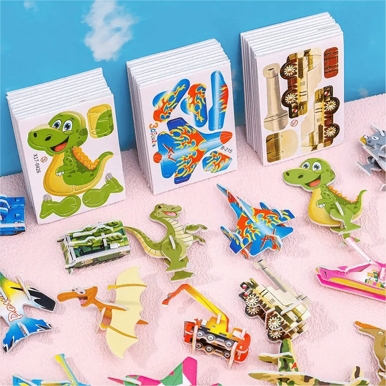 🧩 Tegneseriefigur 3D-puslespill – 57 brikker, fargerike figurer som inspirerer til kreativ læring!🎨