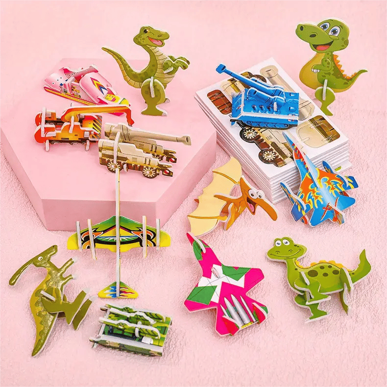 🧩 Tegneseriefigur 3D-puslespill – 57 brikker, fargerike figurer som inspirerer til kreativ læring!🎨