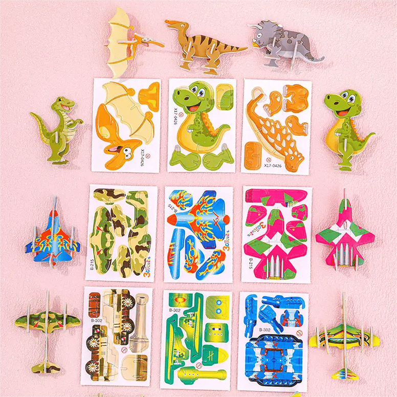 🧩 Tegneseriefigur 3D-puslespill – 57 brikker, fargerike figurer som inspirerer til kreativ læring!🎨