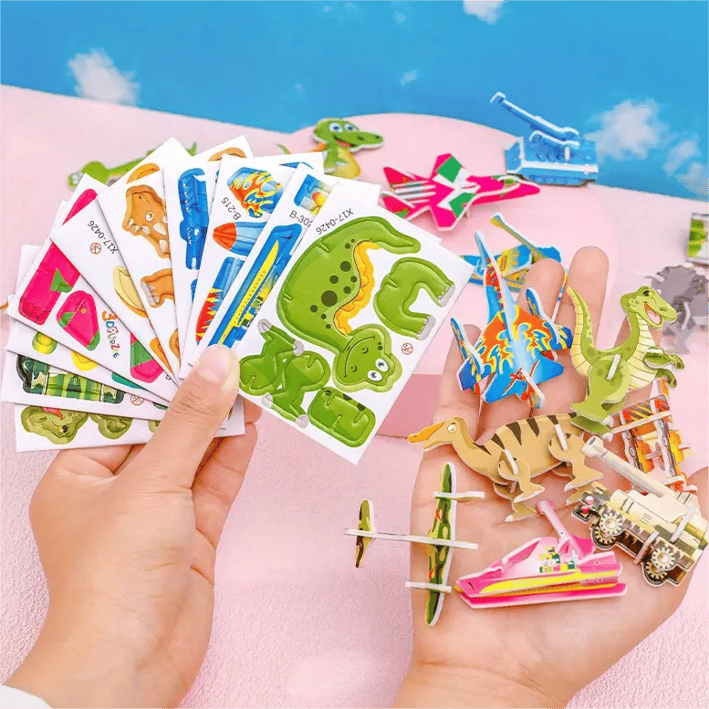 🧩 Tegneseriefigur 3D-puslespill – 57 brikker, fargerike figurer som inspirerer til kreativ læring!🎨
