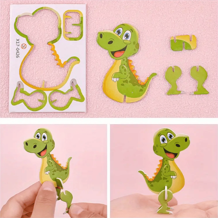 🧩 Tegneseriefigur 3D-puslespill – 57 brikker, fargerike figurer som inspirerer til kreativ læring!🎨