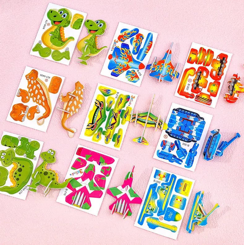 🧩 Tegneseriefigur 3D-puslespill – 57 brikker, fargerike figurer som inspirerer til kreativ læring!🎨