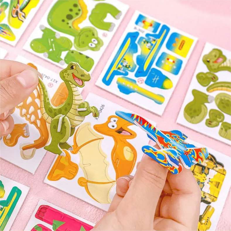 🧩 Tegneseriefigur 3D-puslespill – 57 brikker, fargerike figurer som inspirerer til kreativ læring!🎨