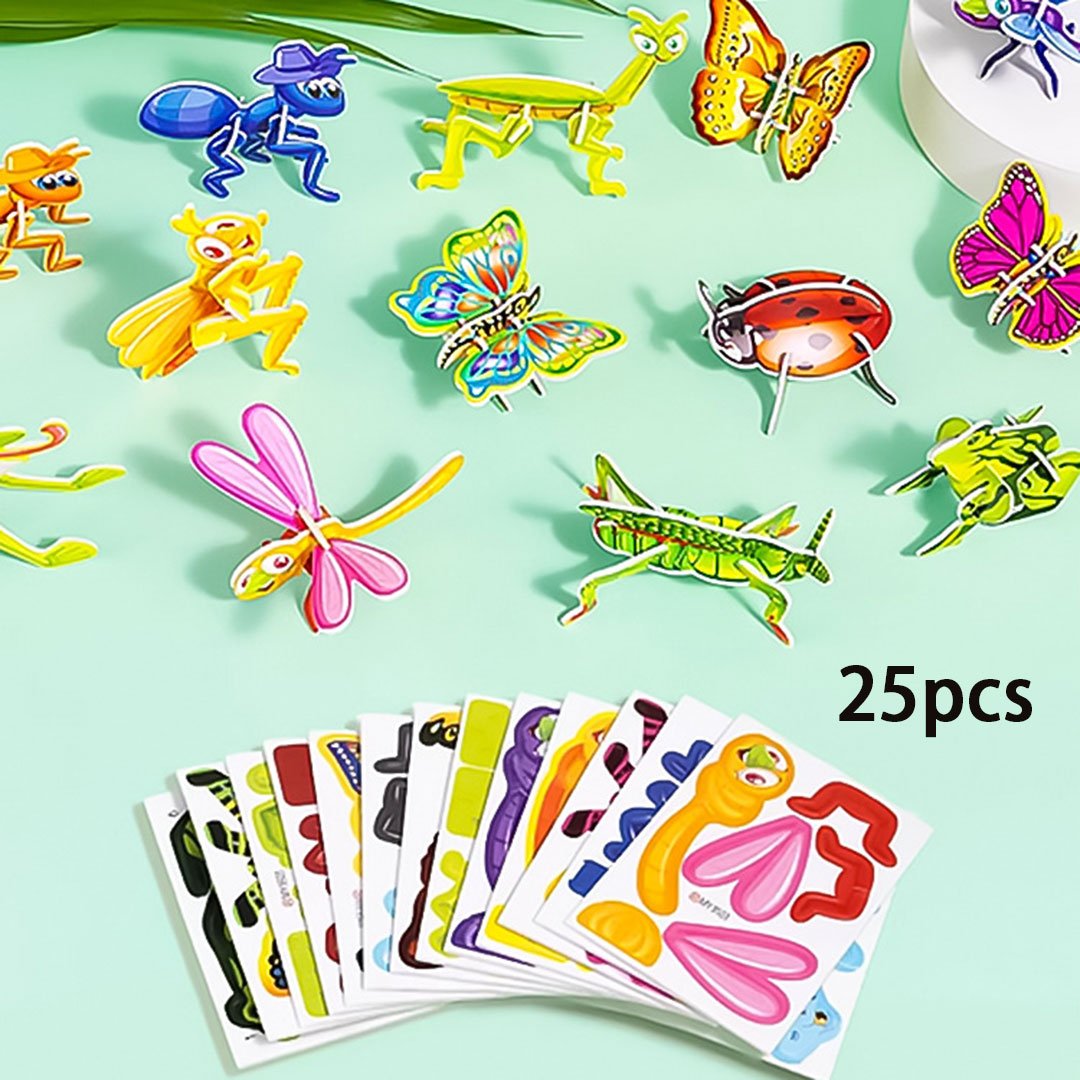 🧩 Tegneseriefigur 3D-puslespill – 57 brikker, fargerike figurer som inspirerer til kreativ læring!🎨