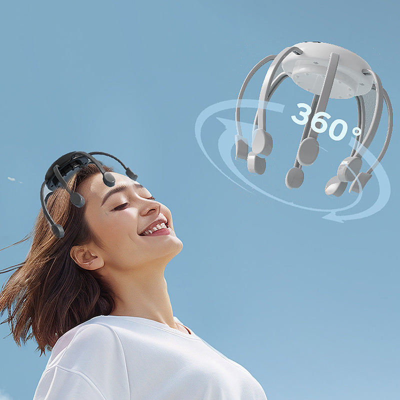 🐙 Få 50 % rabatt nå! 💆‍♂️ Smart Octopus-hodemassasjeapparat – Avslappende elting, flere moduser, bærbart design