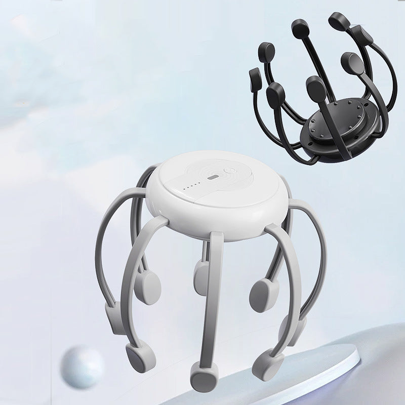 🐙 Få 50 % rabatt nå! 💆‍♂️ Smart Octopus-hodemassasjeapparat – Avslappende elting, flere moduser, bærbart design